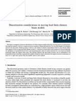 Discretization Considerations in Moving Load Finite Element Beam Models