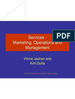 Services - Marketing, Operations and Management: Vinnie Jauhari and Kirti Dutta