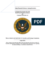 US Security and Exchange Commission - Study Regarding Financial Literacy Among Investors