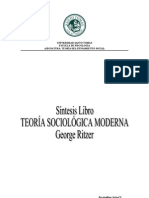 Síntesis Del Libro Teoría Sociológica Moderna de George Ritzer