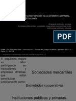 Tema 5 - EL ARQUITECTO Y SU PARTICIPACIÓN EN LAS DIFERENTES EMPRESAS, SOCIEDADES E INSTITUCIONES