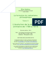 Élie Halévy, La Formation Du Radicalisme Philosophique - Tome II