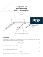 Assignment 10 Aileron Reversal AE676 - Aeroelasticity: Puneet Singh Y8378