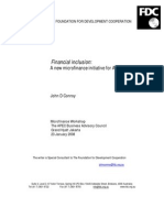 Financial Inclusion:: A New Microfinance Initiative For APEC