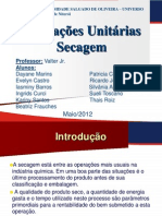 TRABALHO OPERAÇOES UNITARIAS - Secagem - Aluna: Kariny Santos