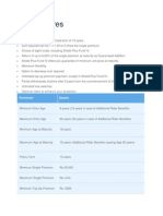 Key Features: Parameter Details