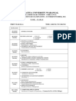 Ug Time Table Supply 2012