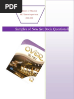 Samples of New Set Book Questions: Ministry of Education ELT General Supervision 2011-2012