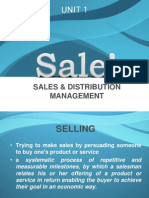 Unit 1: Sales & Distribution Management