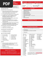 Bomb Threat Checklist