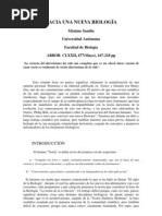 MAXIMO SANDIN Hacia Una Nueva Biologia, PDF