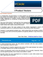 Dot Product Vectors