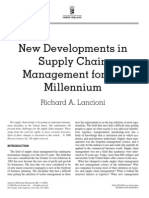 New Developments in Supply Chain Management For Teh Millennium