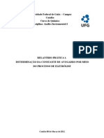 Determinação Da Constante de Avogadro Por Meio Do Processo de Eletrólise