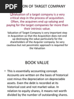 Valuation of Target Company