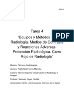 Equipos y Métodos de Radiología. Medios de Contraste y Reacciones Adversas. Protección Radiológica. Carro Rojo de Radiología