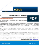 Real Number Properties