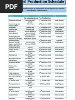 Production Schedule