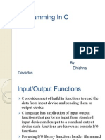 Programming in C: by Dhishna Devadas