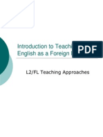 Introduction To Teaching English As A Foreign Language: L2/FL Teaching Approaches