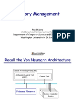 Memory Management: Fred Kuhns Department of Computer Science and Engineering Washington University in St. Louis