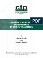 Growth and Human Development in Cuba'S Transition: Gustav Ranis Stephen Kosack