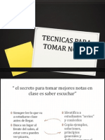 Tecnicas para Tomar Notas