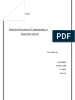 Role and Functions of Depositories in Securities Market