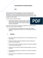 Calculo de Presupuestos Utilizando Matrices-Mat.