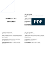 Pharmacology Drug Cards