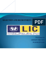 Selection and Recruitment Process of Lic of India