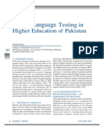 English Language Testing in Pakistan