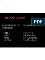 Parameters of Interest: - PH - pCO2 - Po2 - Hco3 Normal Values