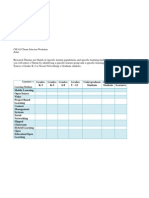 CSE 624 Research Themes Matrix