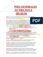 Nociones Generales de Nutricion e Higiene