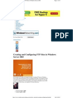 Creating and Configuring FTP Sites in Windows Server 2003