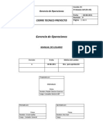 Cierre Tecnico de Proyecto