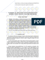 Numerical Solution of Flood Routing Model Using Finite Volume Methods