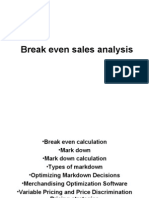 Break Even Sales