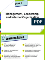 Management, Leadership, and Internal Organization