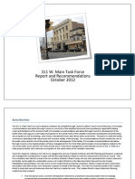 311 W. Main Task Force Report and Recommendations October 2012