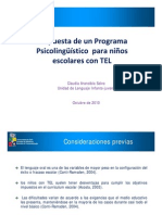 Intervención Psicolingûística en Niños Con TEL