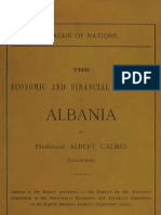 The Economic and Financial Situation of Albania - Albert Calmes League of Nations (1922)