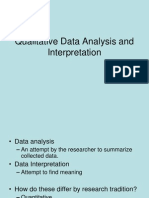 Qualitative Data Analysis and Interpretation