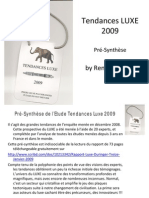 Presynthese Etude Tendances Luxe 2009 by Duringer