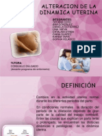 Alteraciones de La Dinamica Uterina