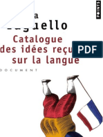 Marina Yaguello, Catalogue Des Idées Reçues Sur La Langue