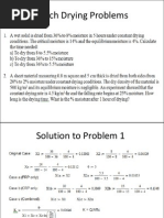 Batch Drying Problem With Solutions