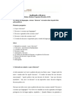 Analisando o Discurso (Texto de Helena Hathsue Nagamine Brandão (USP)