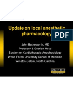 Update On Local Anesthetic Pharmacology